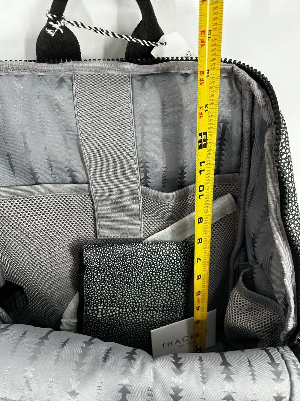 THACKER New York Black Unique Neoprene Book Backpack - New With Tags